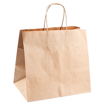 Saco Fast Food 115g 32x20x31cm Papel Kraft c / Asas retorcidas  200un