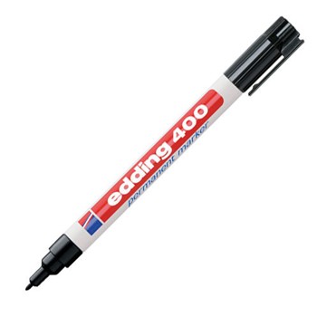 Marcador Medio Edding 400, Permanente, Ponta Redonda 1mm, Preto 1un