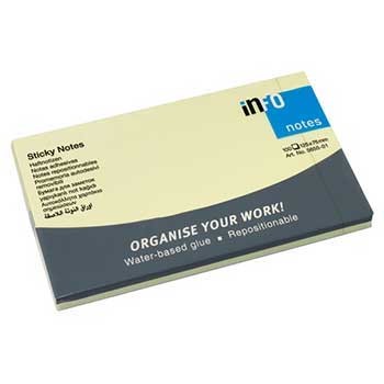 Bloco Adesivo Amarelo 75x125mm 100Folhas