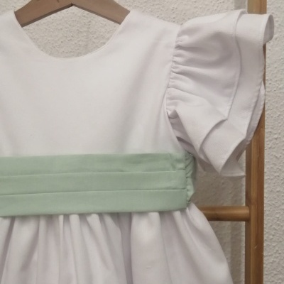 VESTIDO MANGA FOLHOS