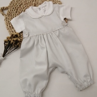 CUEIRO CALÇA FUSTÃO RISCA CINZA