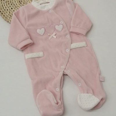 BABYGROW VELUDO CORAÇÕES