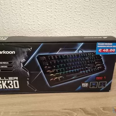 Teclado Gaming Mecânico Switch RED Sharkoon Skiller SGK30 QUERTY USB