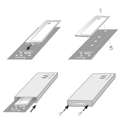 Caixa Externa para SSD M.2 Ewent  USB 3.1 Gen1
