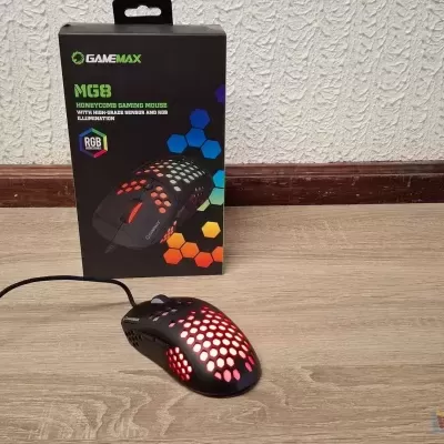 Rato Gaming RGB Gamemax MG8 7200DPI 6 Botões Preto