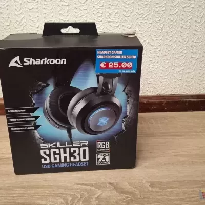 Headset Gaming RGB 7.1 Sharkoon Skiller SGH30 USB Preto
