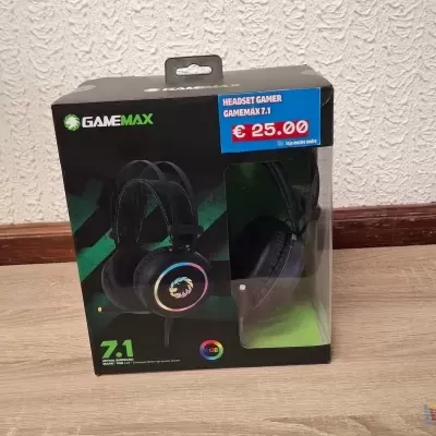 Headset Gaming RGB 7.1 Gamemax Pro Gaming HG3600 USB Preto