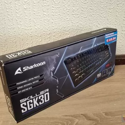 Teclado Gaming Mecânico Switch RED Sharkoon Skiller SGK30 QUERTY USB