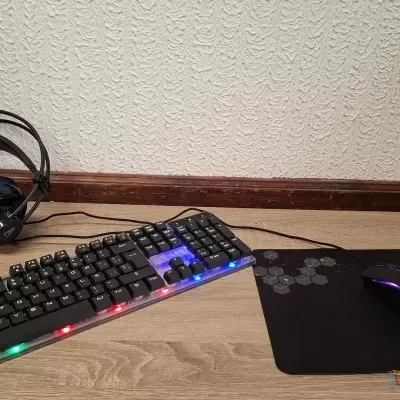 Combo Gaming RGB The G-Lab Gallium Teclado Headset Rato Tapete