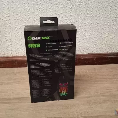 Rato Gaming RGB Gamemax MG8 7200DPI 6 Botões Preto