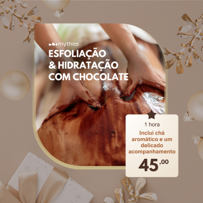 Esfoliação e Hidratação de Corpo com Chocolate