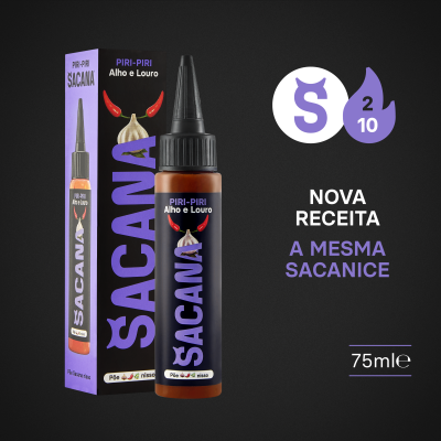 PIRI-PIRI SACANA COM ALHO E LOURO 75ml