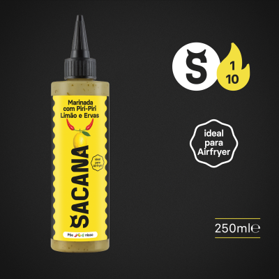 MARINADA SACANA COM PIRI-PIRI, LIMÃO E ERVAS 250ml