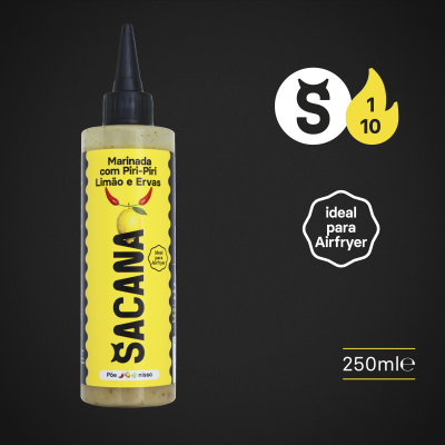MARINADA SACANA COM PIRI-PIRI, LIMÃO E ERVAS 250ml
