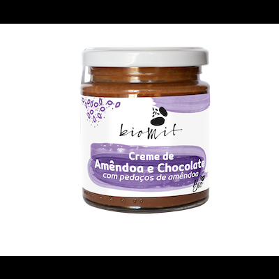 CREME DE AMÊNDOA E CHOCOLATE BIOMIT 230g