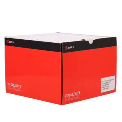 Bobine UTP Cat6 100 m PVC 23AWG - Safire SF-UTP6-100-23AWG-G