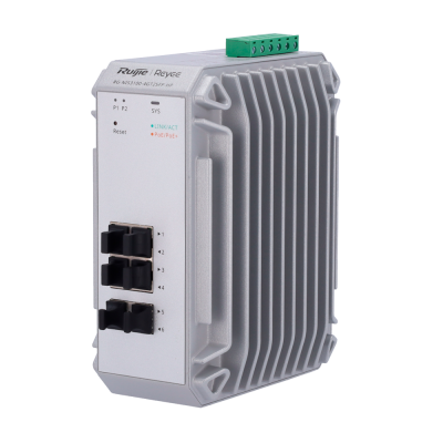 Reyee Switch Industrial PoE Cloud Capa 2 4 portas Gigabit PoE+ + 2 portas Gigabit SFP 30W por porta 802.3af/at / Máximo 120W-Ruijie RG-NIS3100-4GT2SFP-HP