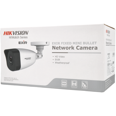 Câmara com fios (PoE) Bullet Branca 4mpx 2.8mm 30m IP67 - Hikvision HWI-B140H-M