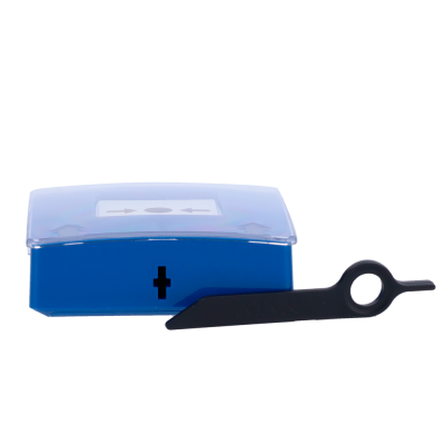 Botão de alarme de incêndio manual azul Sem fios 868 MHz Jeweller Botão de alarme de incêndio ou ativador de cenário-Ajax AJ-MANUALCALLPOINT-BLUE