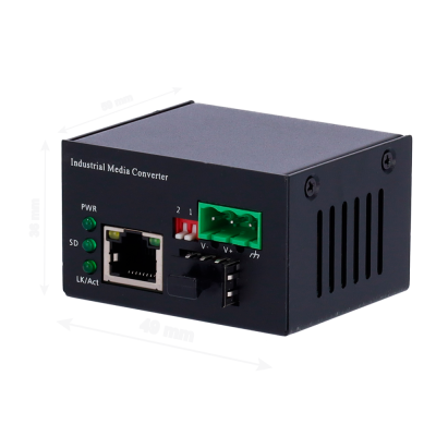 Conversor de Meios Industriais 1x Ethernet RJ45 1x SFP-MCI-FS-SFP-MINI