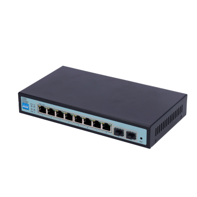 Switch PoE 8 portas Gigabit PoE + 2 Gigabit SFP 30 W por porta / Máximo 96W-SW1008POE-MGF-96