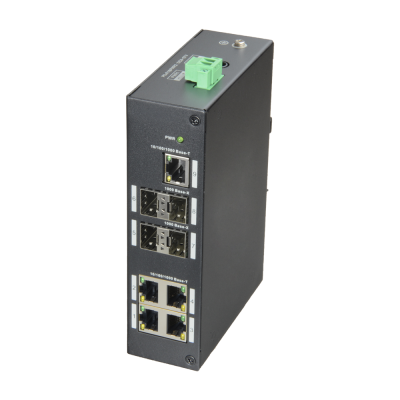 Switch X-Security 5 Portas RJ-45 4 Portas SFP Gigabit-X-Security XS-SW09-GF-DIN