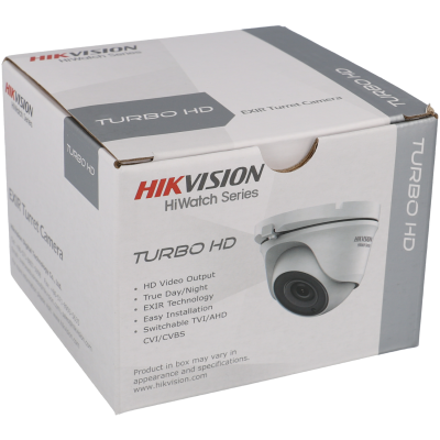 Câmara com fios (Coaxial) Turret Branca 2mpx 2.8mm 20m  - Hikvision HWT-T120-M