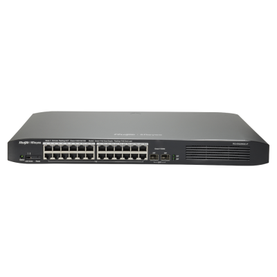 Reyee Manageable Cloud PoE Switch 24 portas PoE 802.3af/at + 2 SFP 24 RJ45 10/100/1000Mbps + 2 SFP 10/100/1000-Ruijie RG-ES226GC-P