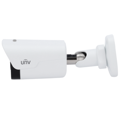 Câmara de vigilância branca com suporte ajustável