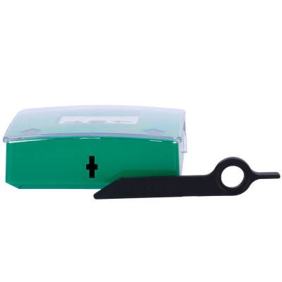 Ajax Botão de parede sem fios para ativação manual do alarme de incêndio Sem fios 868 MHz Jeweller-Ajax AJ-MANUALCALLPOINT-GREEN