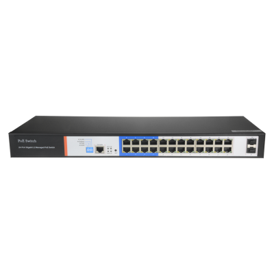 Switch PoE 24 portas poE + 2 Gigabit SFP Velocidade 10/100/1000 Mbps-SW2624POE-MGF-250