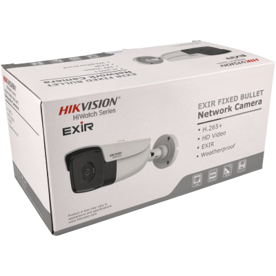 Caixa branca de câmera de segurança Hikvision EXIR Fixed Bullet Network Camera
