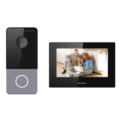 Kit de Videoporteiro Hikvision DS-KIS605-P(C) (IP & WiFi)