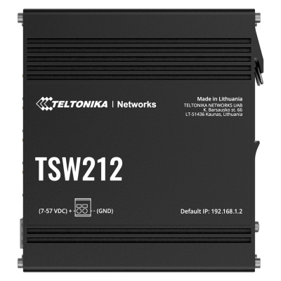 Teltonika Switch PoE Gestionable Industrial 8 portas Ethernet RJ45 Gigabit +2 SFP Gigabit VLAN/Loop Prevention/STP/RSTP/Port Mirroring-TK-TSW212