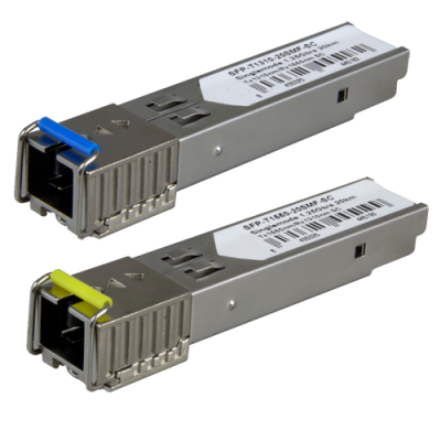 Par de módulos transceptores SFP Tx 1550/1310 nm Rx 1310/1550 nm Fibra monomodo-SFP-TR1513-20SMF-SC