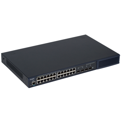 Ruijie Switch PoE Cloud gerenciável L2+ 24 RJ45 Gigabit+ 4 SFP+ 10Gigabit 20 Portas PoE+ 802.3at + 4 Portas Hi-PoE 60W-Ruijie RG-S2910-24GT4XS-UP-H