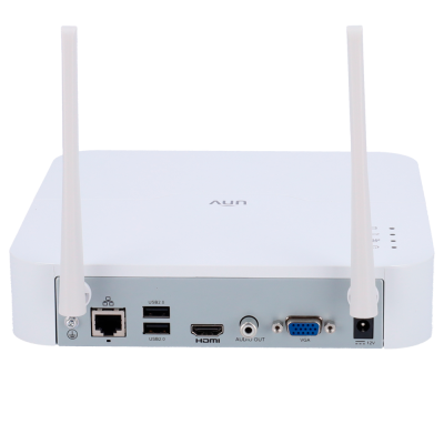 Kit Uniview UV‑KIT114‑B42W NVR 4 CH PoE + 4 Câmaras Bullet 2 MP Wi‑Fi com IR 30 m Kit Uniview UV‑KIT114‑B42W NVR 4 CH PoE + 4 Câmaras Bullet 2 MP Wi‑Fi com IR 30 m