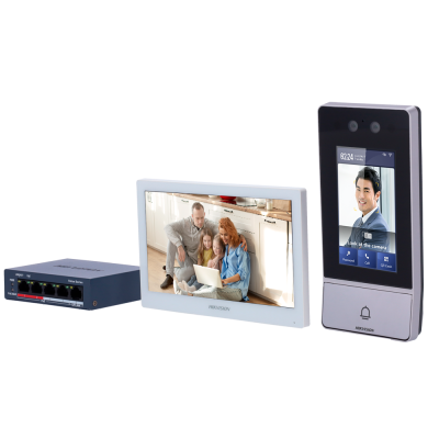 Kit de Videoporteiro Hikvision DS-KIS902-S (IP & WiFi)