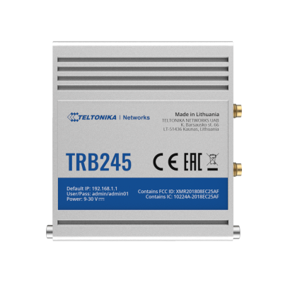 Teltonika Gateway 4G Industrial 4G Cat 1 / 3G / 2G Porta RJ45 10/100Mbps-TK-TRB245