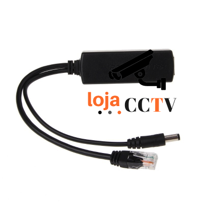 Power Over Ethernet (PoE) Splitter - RJ45 + 12 VDC-lojaCCTV LC-POE-SPLITTER-12V-lojaCCTV LC-POE-SPLITTER-12V
