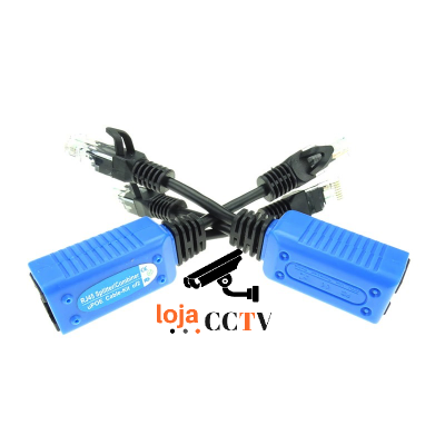 Par Splitter PoE 2-1 RJ45, Adaptador para ligar 2 câmaras PoE com 1 cabo
