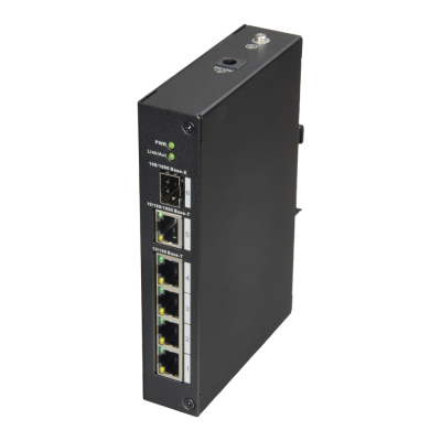 X-Security Switch de mesa 4 portas RJ45 + 1 Gigabit Combo Port-X-Security XS-SW06-DIN