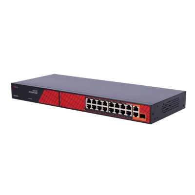 Safire Switch Hi-PoE 20 portas (16 portas + 2 uplink + 2 SFP)-Safire SF-SW1916HIPOE-HF-300
