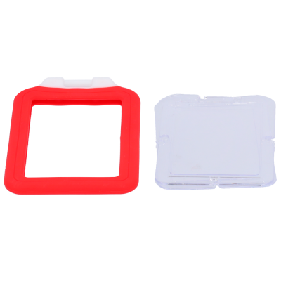 Porta-cartões Disposição vertical Película de proteção em plásticoEEE-CARD-HOLDER-V-RED