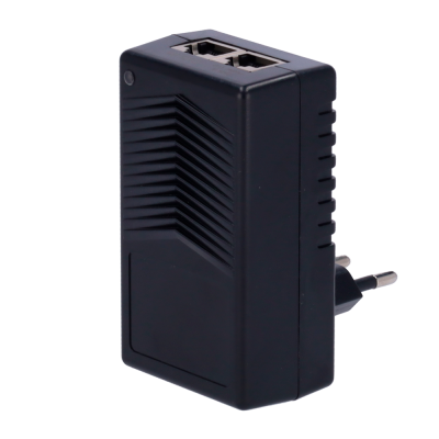 Injetor PoE de montagem na parede Entrada/Saída RJ45 10/100 Mbps Potência 15 W-INJ-POE-15W-P