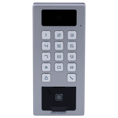 Controlo de acesso com câmara Impressão digital, cartão MF/MF DESFire, QR e PIN 10.000 utilizadores | 300.000 registos-Hikvision DS-K1T502DBFWX-C