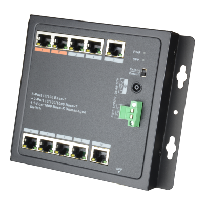 Switch HiPoE X-Security 8 Portas PoE + 2 Portas Uplink (RJ45) + 1 Portas Uplink (SFP) 8x 10/100Mbps + 2x 10/100/1000Mbps + 1 SFP Giga-X-Security XS-SW1108HIPOE-96DIN