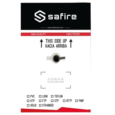 Bobine UTP Cat6 100 m Exterior CCA - Safire UTP6-100-OUTDOOR-CCA