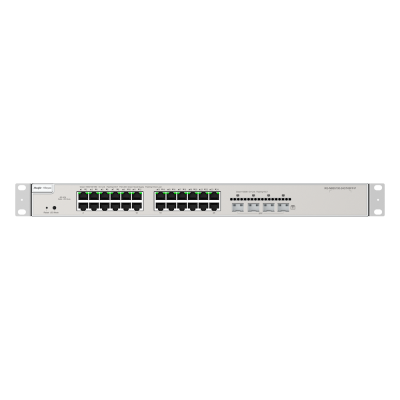 Reyee Switch PoE Cloud Layer 3 24 Portas PoE RJ45 Gigabit + 4 Gigabit SFP 30W por porta 802.3af/at / Máximo 370W-Ruijie RG-NBS5100-24GT4SFP-P