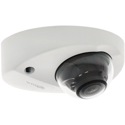 Câmara com fios (Coaxial) Mini-Dome Branca 2mpx 2.8mm 30m Microfone IP67 IK10 - Dahua HAC-HDBW2241F-A-S2-DIP